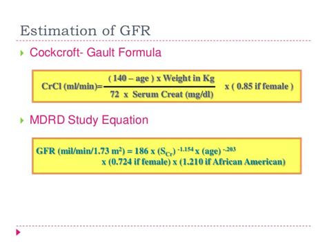 Your doctor can calculate it from the results of your blood creatinine test, your age, body size and gender. . Gfr by age calculator